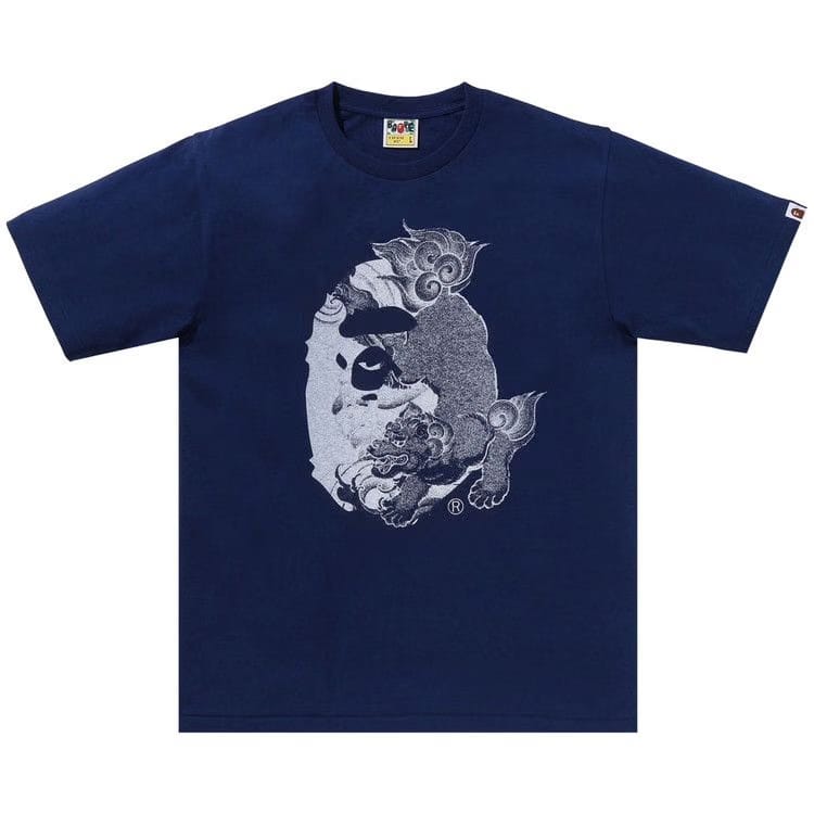 BAPE Japanese Tattoo Big Ape Head T-Shirt Navy