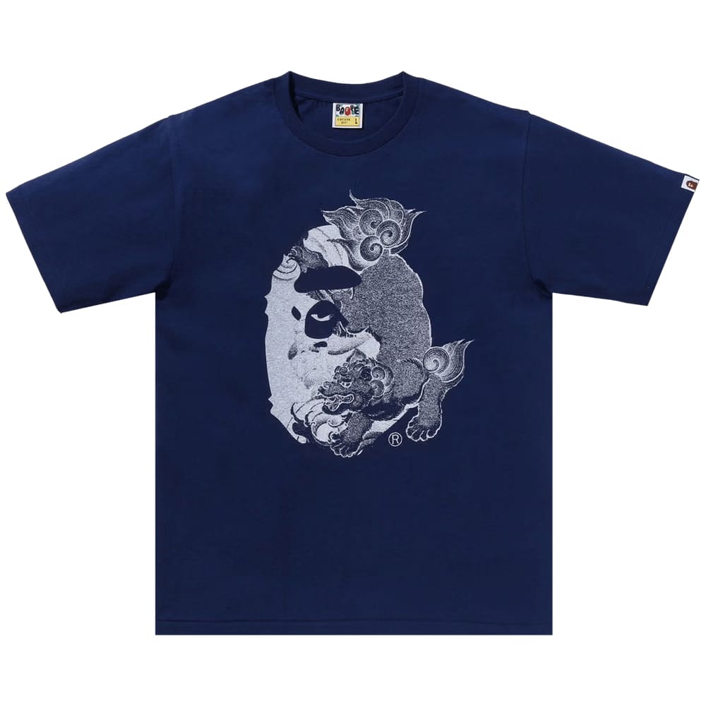BAPE Japanese Tattoo Big Ape Head T-Shirt Navy