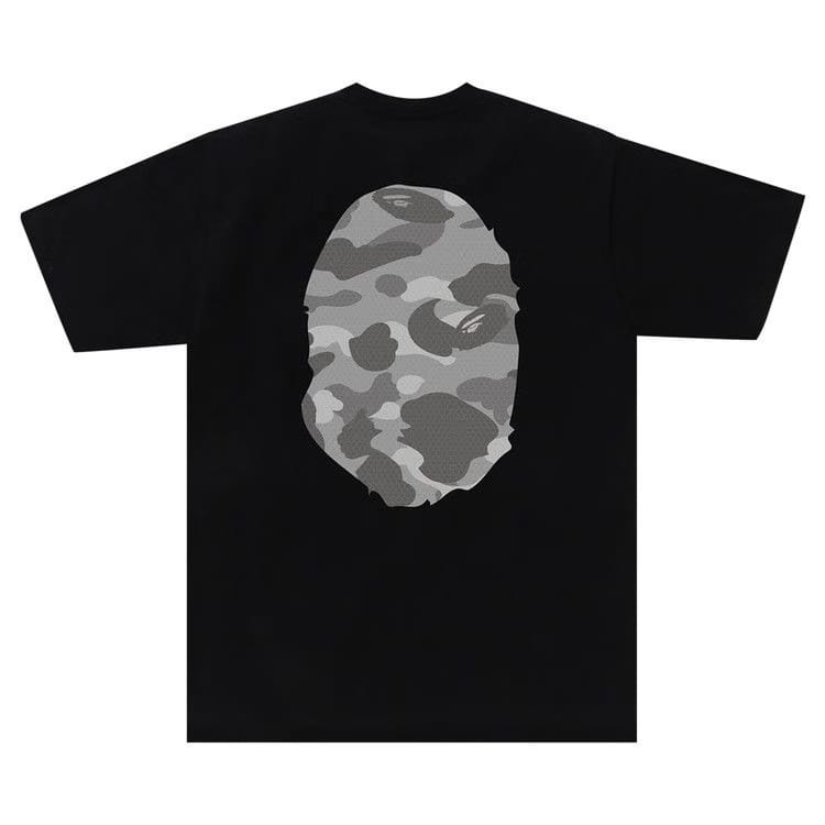 BAPE Honeycomb Camo Big Ape Head T-Shirt Black/Grey