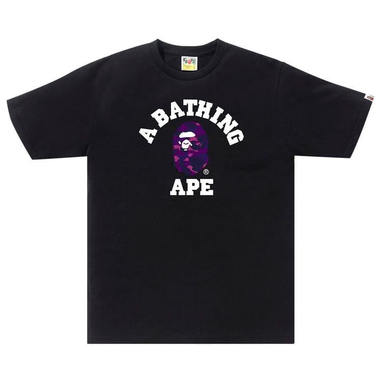 BAPE Color Camo College T-Shirt Black / Purple