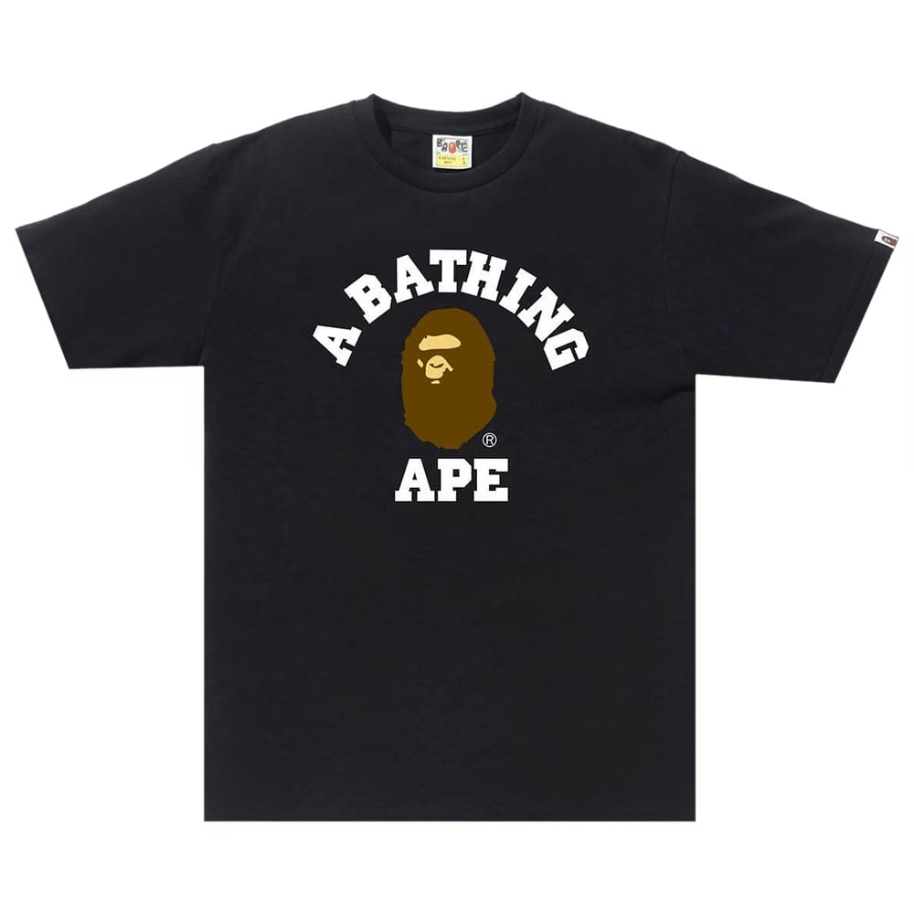 BAPE Silicon College One Point T-Shirt Black