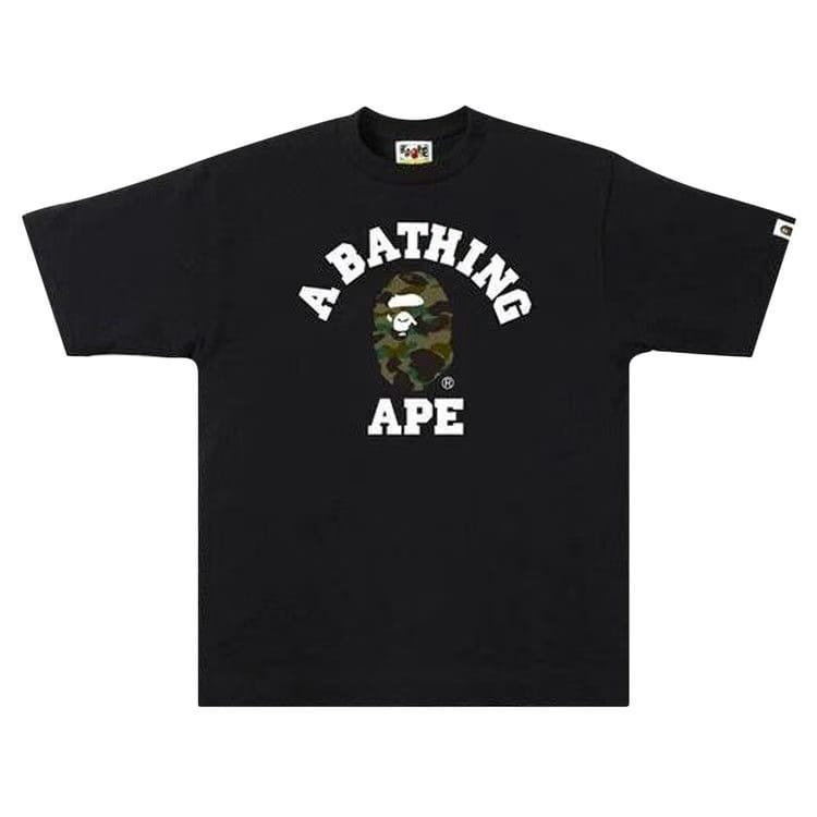 BAPE 1st Camo College T-Shirt Black
