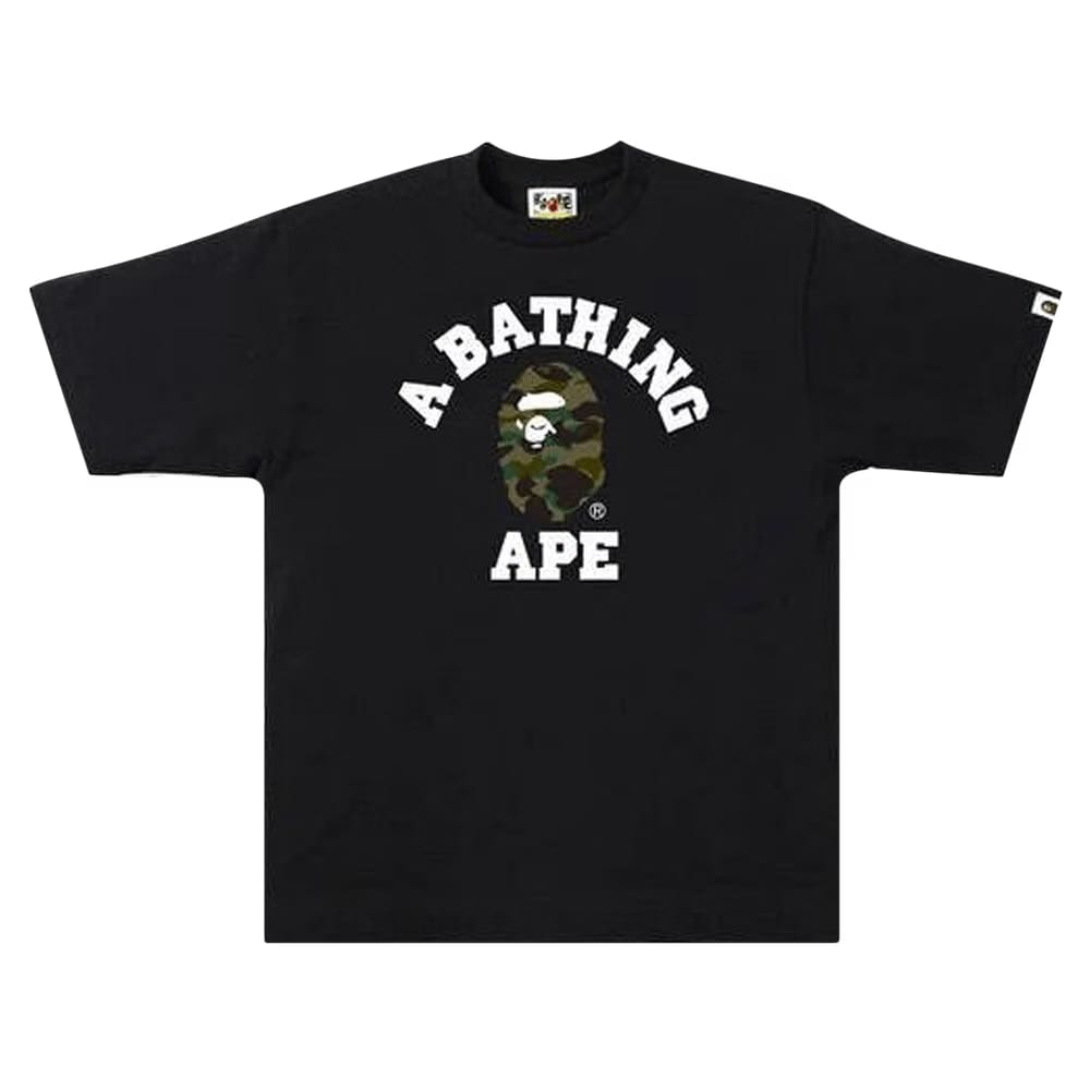 BAPE 1st Camo College T-Shirt Black