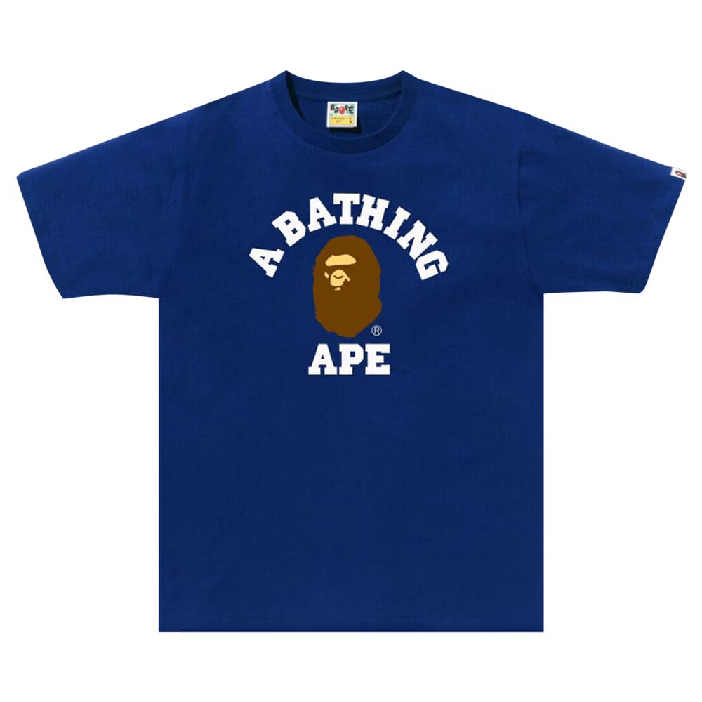 BAPE College T-Shirt Blue