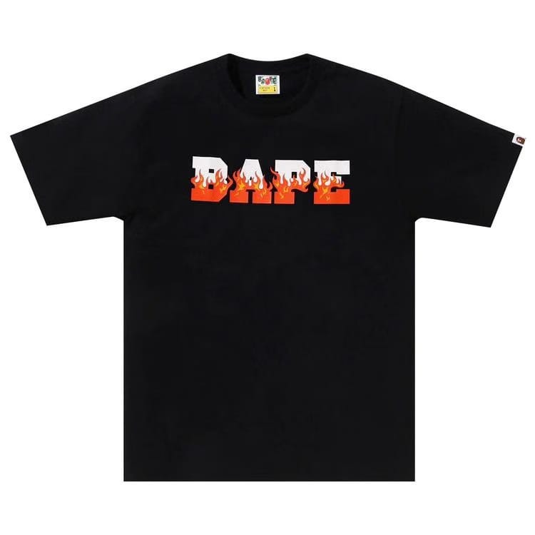 BAPE Flame Bape Logo T-Shirt Black/Red
