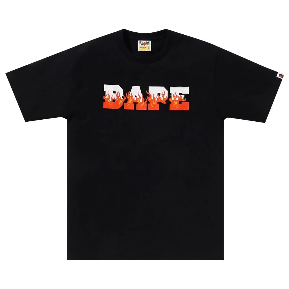BAPE Flame Bape Logo T-Shirt Black/Red
