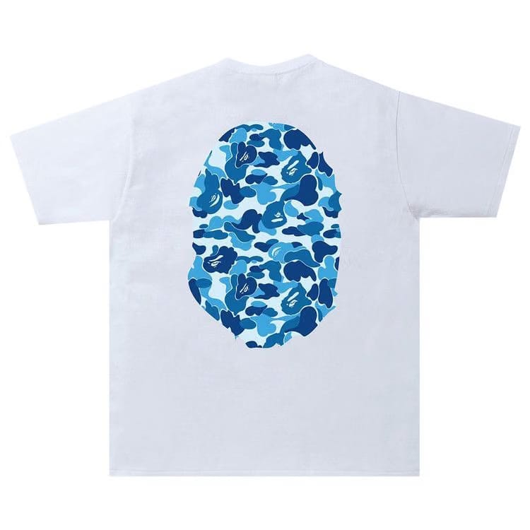 BAPE ABC Camo Big Ape Head T-Shirt White/Blue