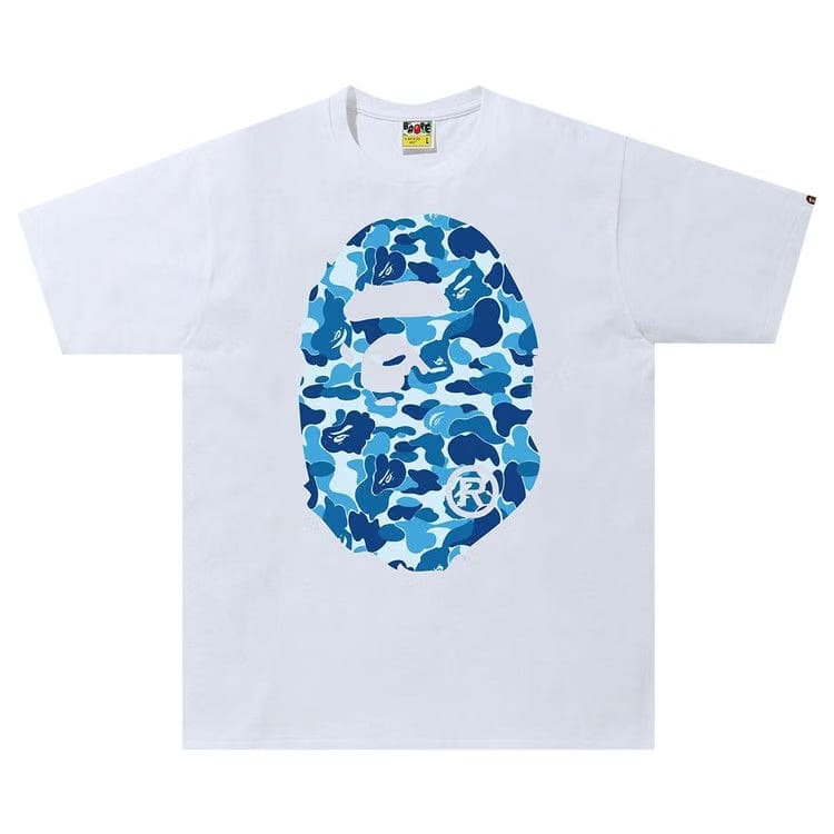 BAPE ABC Camo Big Ape Head T-Shirt White/Blue