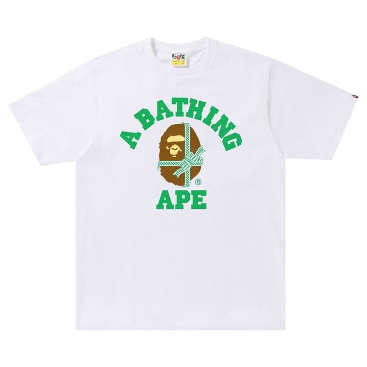 BAPE Christmas College T-Shirt White/Green