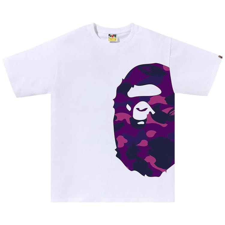 BAPE Color Camo Side Big Ape Head T-Shirt White/Purple