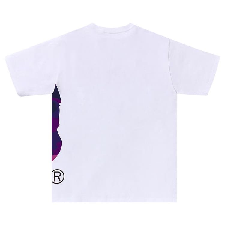 BAPE Color Camo Side Big Ape Head T-Shirt White/Purple
