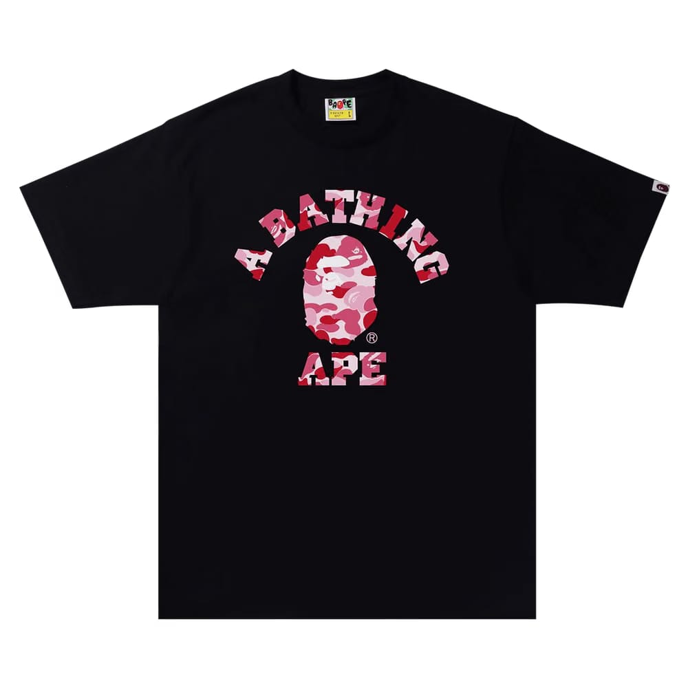 BAPE ABC Camo College T-Shirt Black/Pink