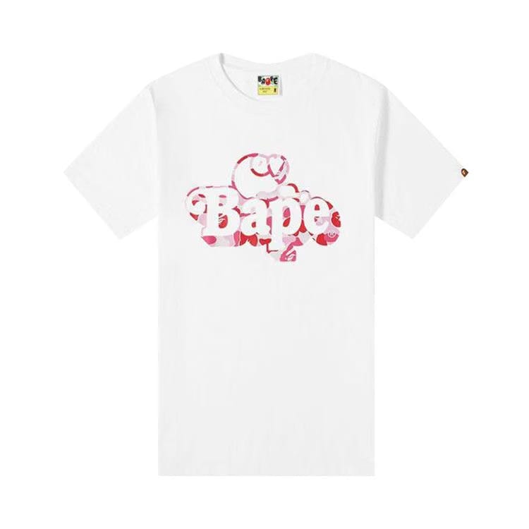 BAPE ABC Camo Milo On T-Shirt White/Pink