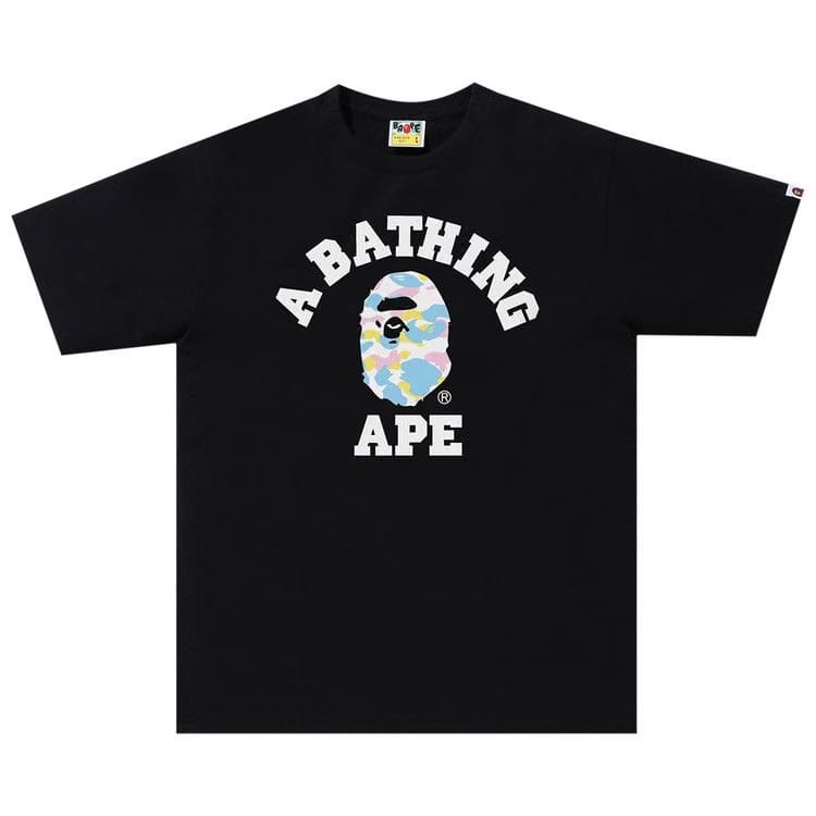 BAPE New Multi Camo College T-Shirt Black