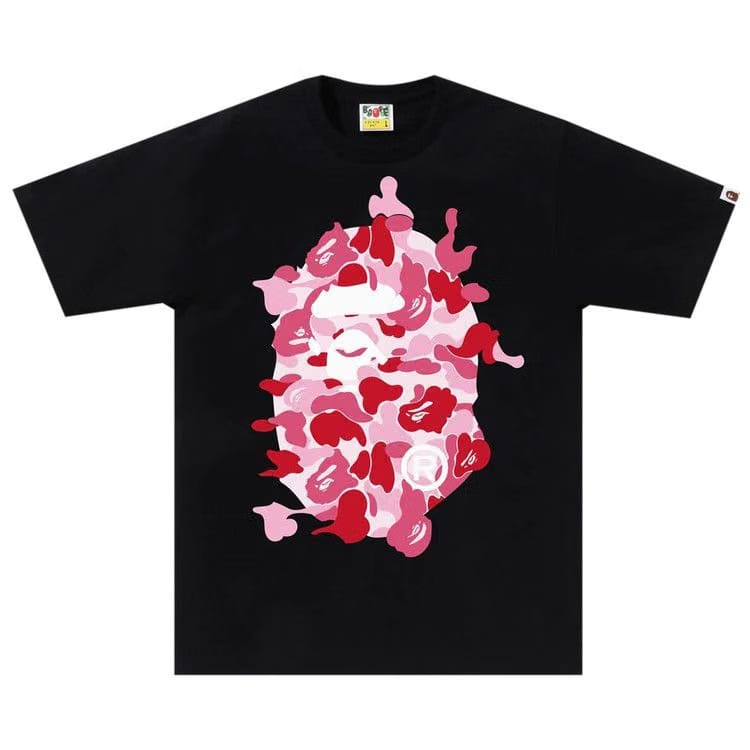 BAPE ABC Camo Rebuild Big Ape Head T-Shirt Black/Pink