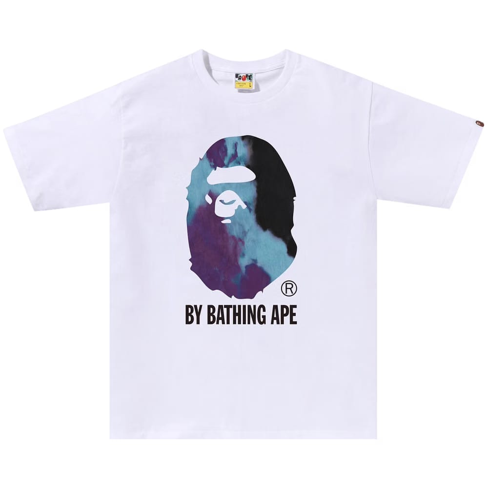 BAPE Tie Dye By Bathing Ape T-Shirt White/Black