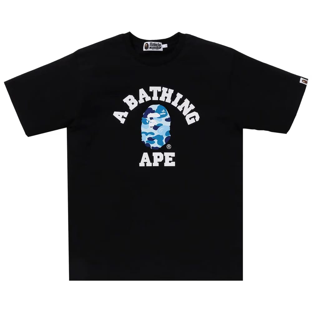 BAPE ABC Camo College Organic T-Shirt Black/Blue