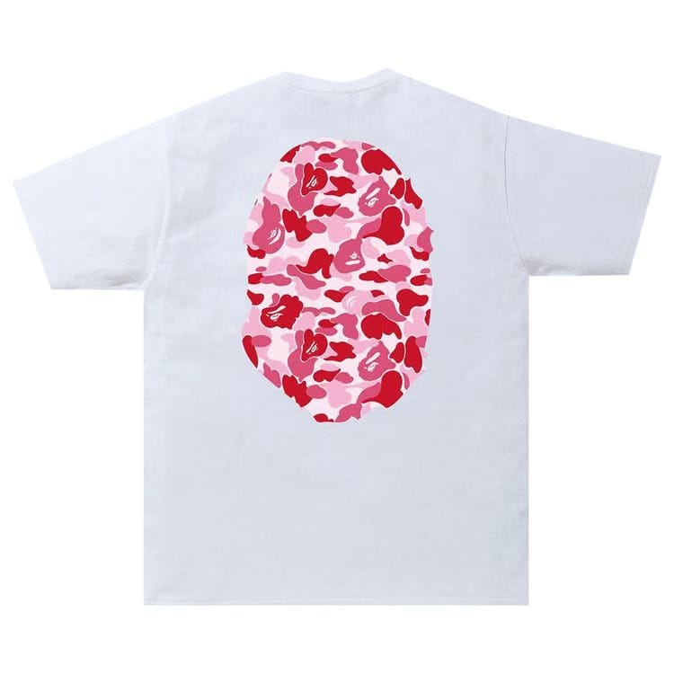 BAPE ABC Camo Big Ape Head T-Shirt White/Pink
