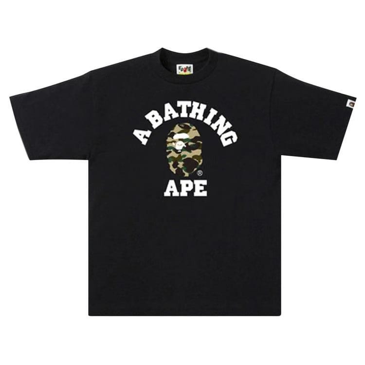 BAPE 1st Camo College T-Shirt Yellow Camo / Black