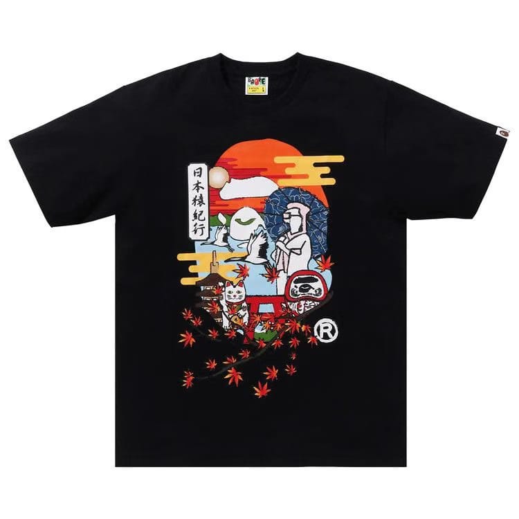 BAPE Japan Culture Autumn Ape Head T-Shirt Black