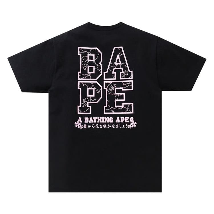 BAPE Sakura Photo Ape Head T-Shirt Black