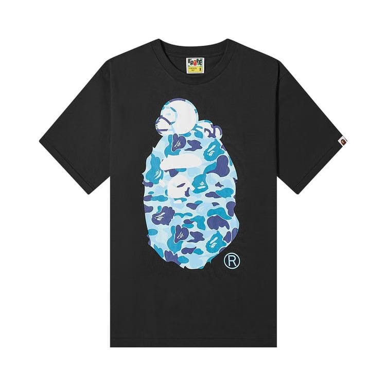 BAPE ABC Camo Milo On Big Ape T-Shirt Black/Blue