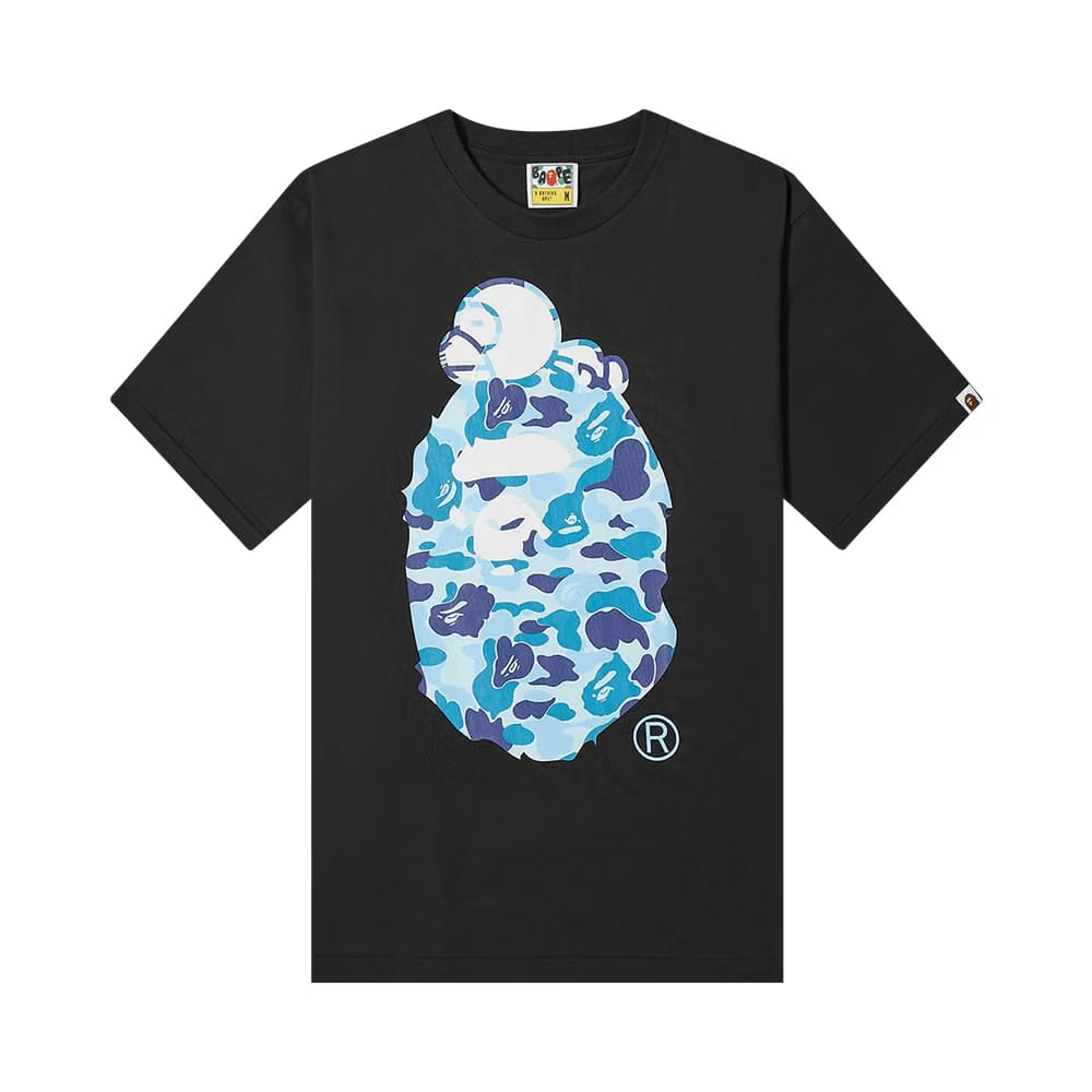 BAPE ABC Camo Milo On Big Ape T-Shirt Black/Blue