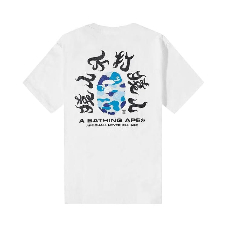 BAPE ABC Camo Kanji T-Shirt White/Blue
