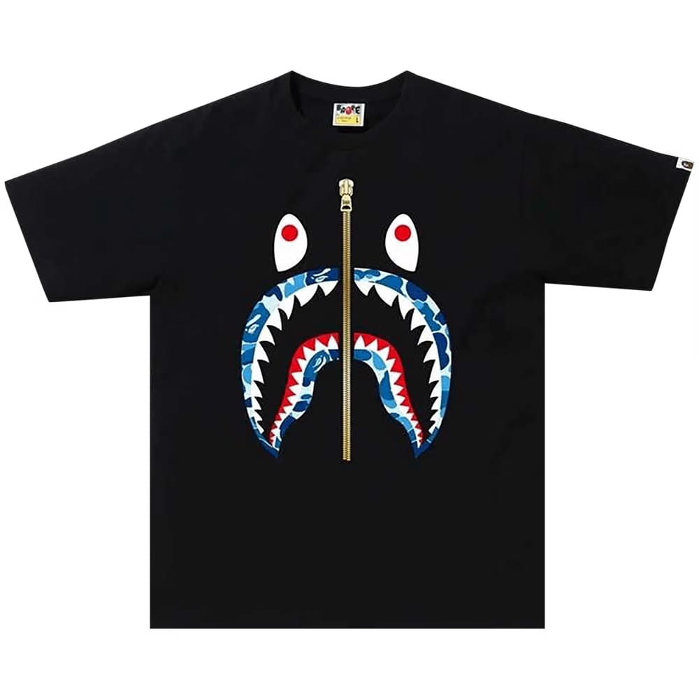 BAPE ABC Camo Shark T-Shirt Black/Blue