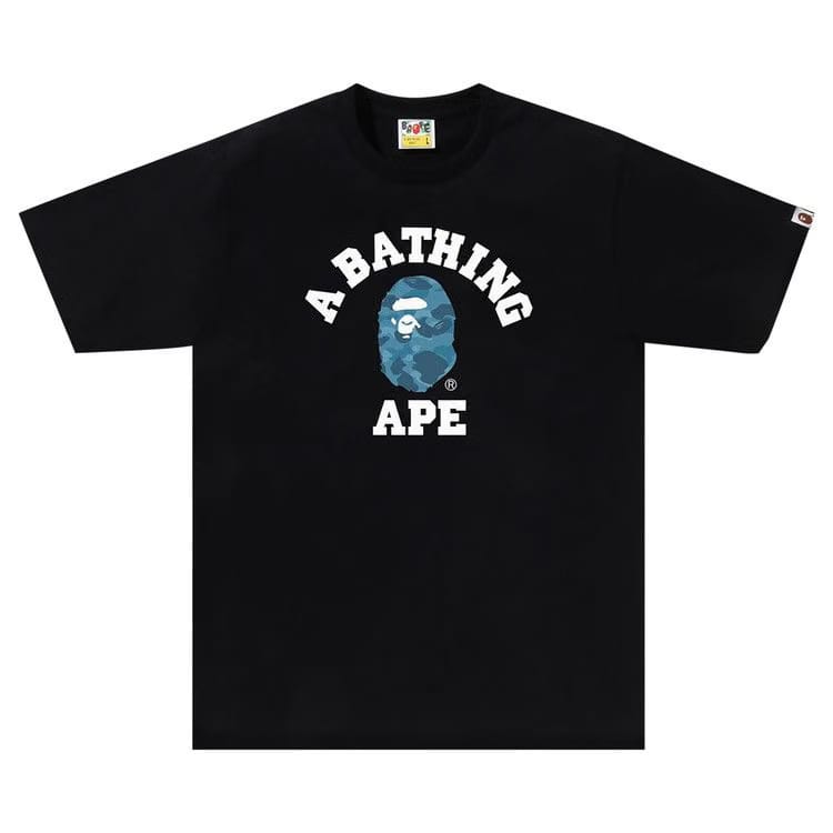 BAPE Honeycomb Camo College T-Shirt Black/Blue
