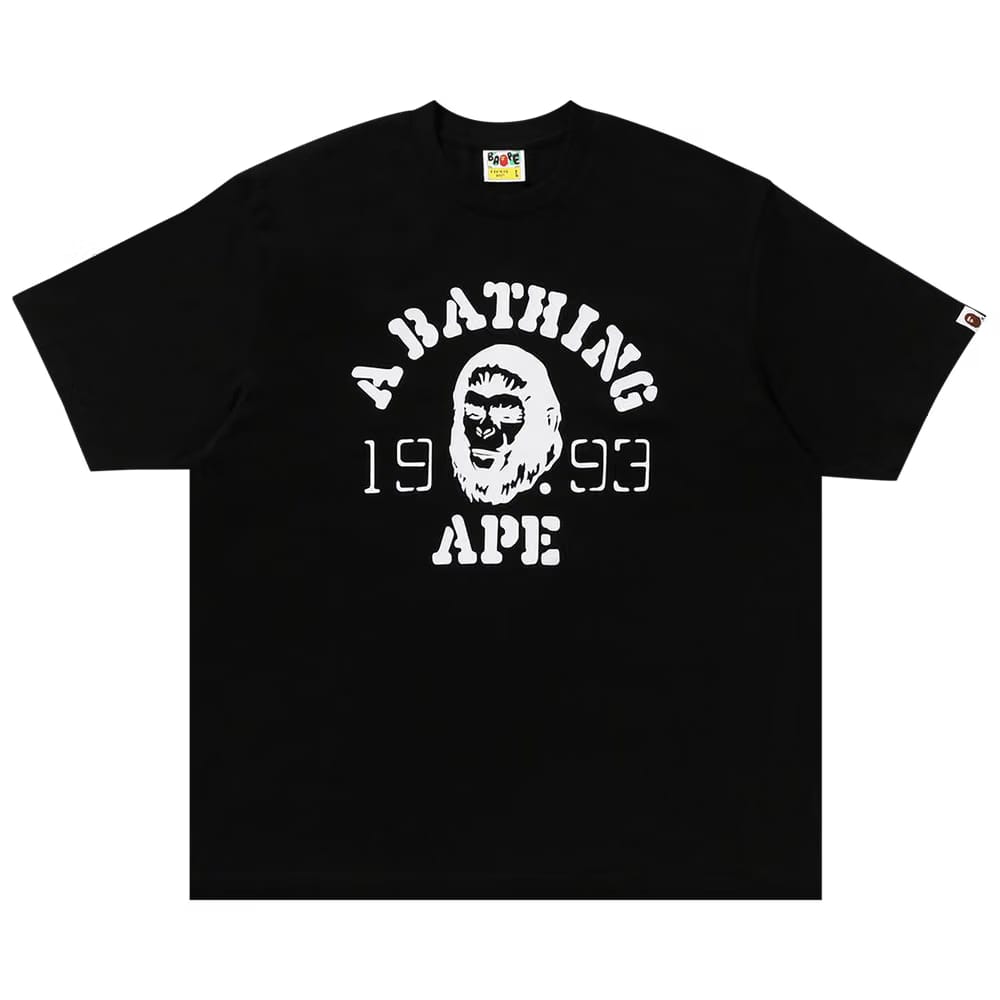 BAPE OG Ape Head College Relaxed Fit T-Shirt Black