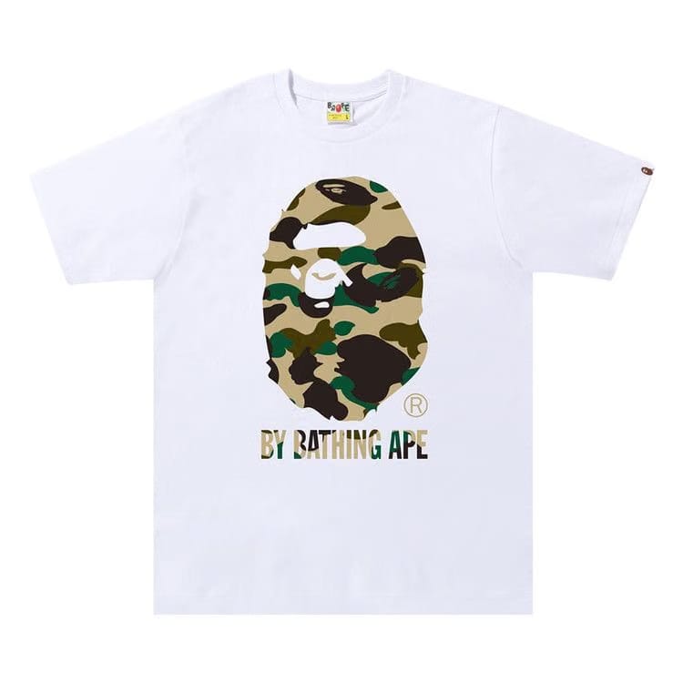 BAPE 1st Camo Side Big Ape Head T-Shirt White/Yellow
