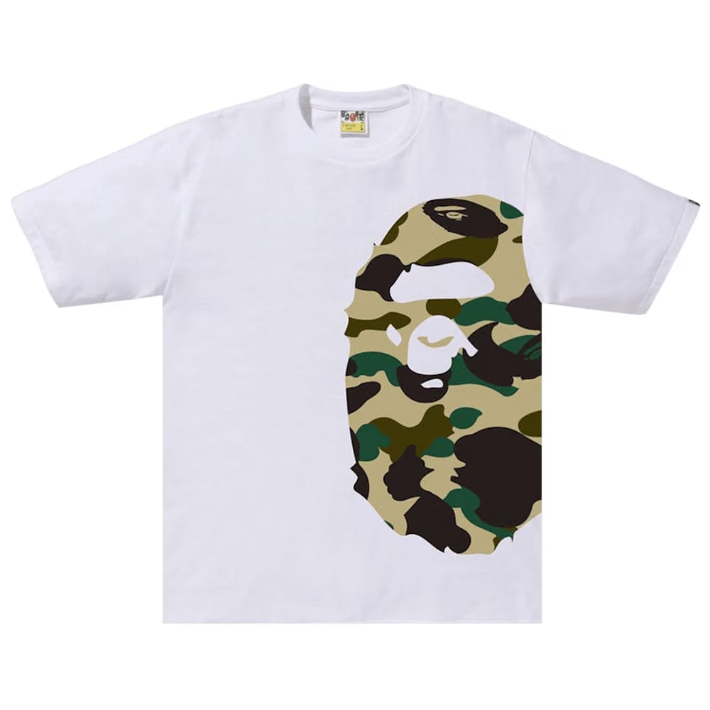 BAPE 1st Camo Side Big Ape Head T-Shirt White/Yellow