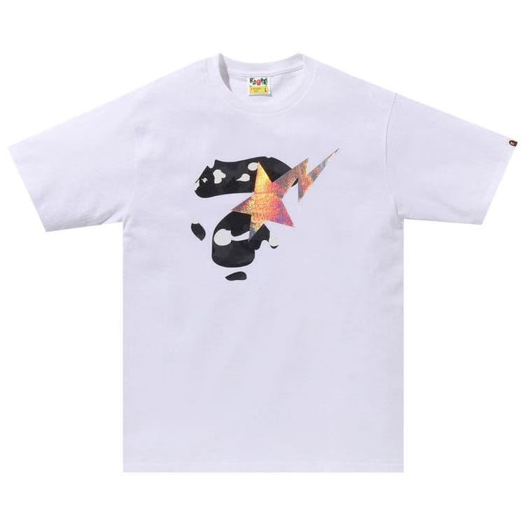 BAPE City Camo Ape Face Sta T-Shirt White
