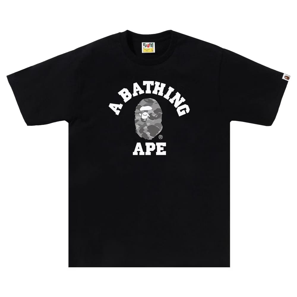 BAPE Honeycomb Camo College T-Shirt Black/Grey