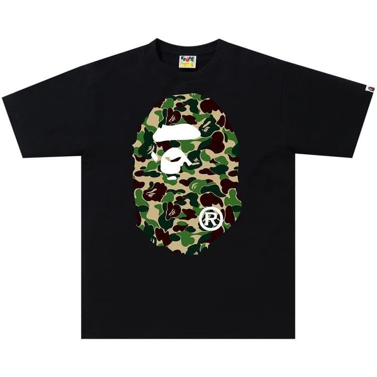 BAPE ABC Camo Big Ape Head T-Shirt Black/Green
