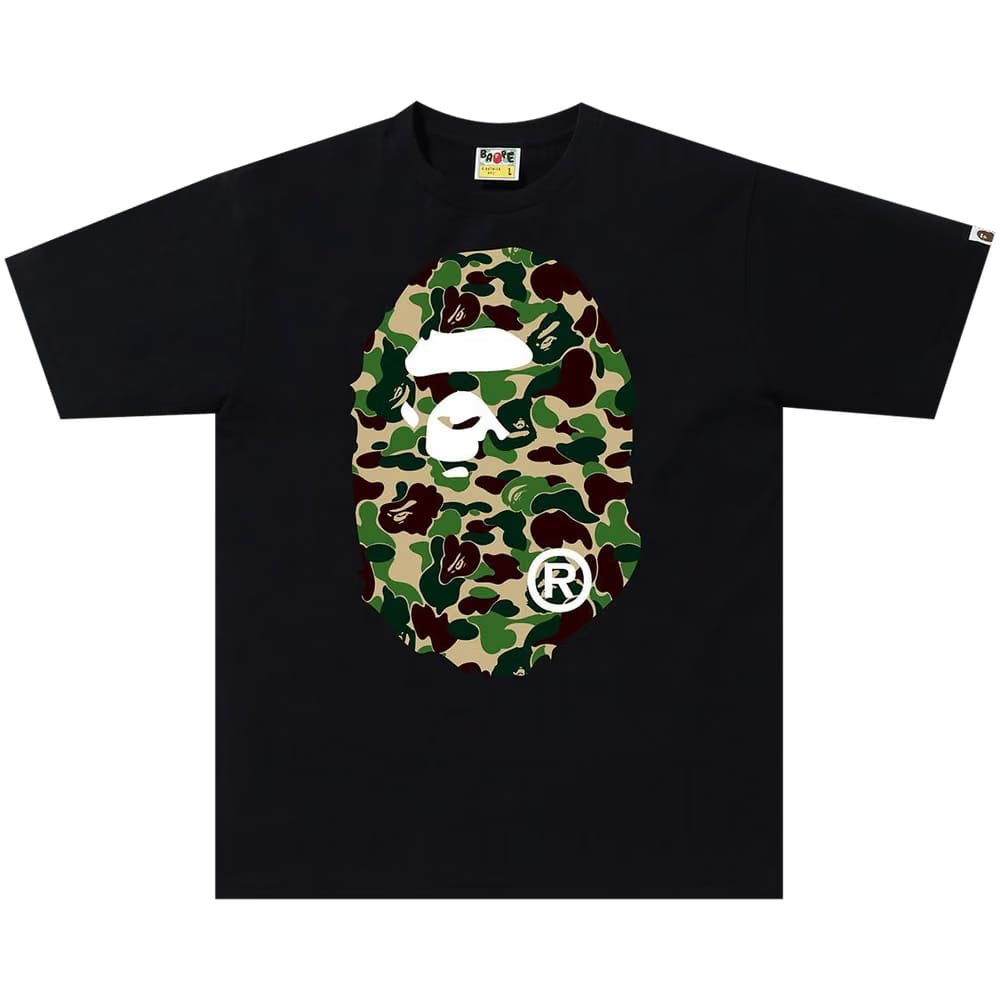BAPE ABC Camo Big Ape Head T-Shirt Black/Green