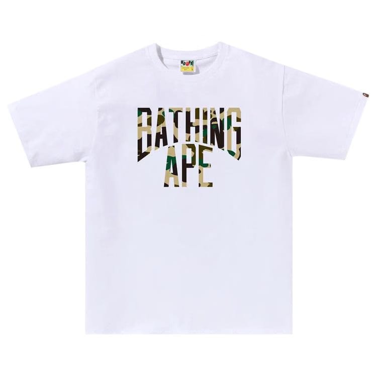 BAPE 1st Camo NYC Logo T-Shirt White/Yellow