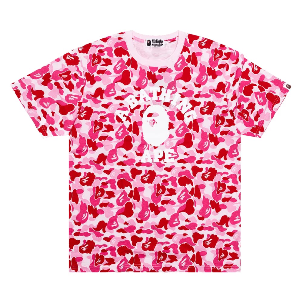 BAPE ABC Camo College T-Shirt Pink