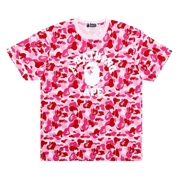 BAPE ABC Camo College T-Shirt Pink