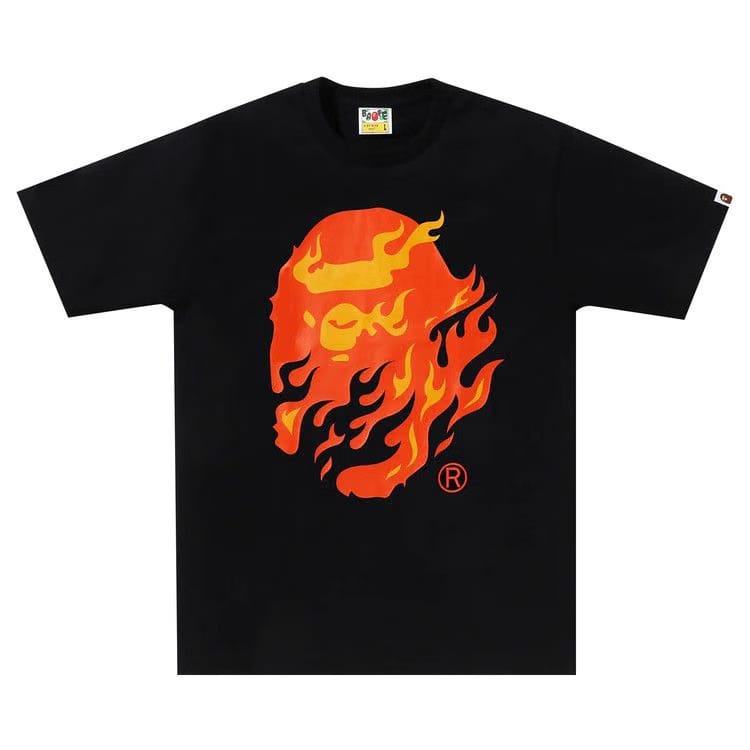 BAPE Flame Ape Head T-Shirt Black/Red