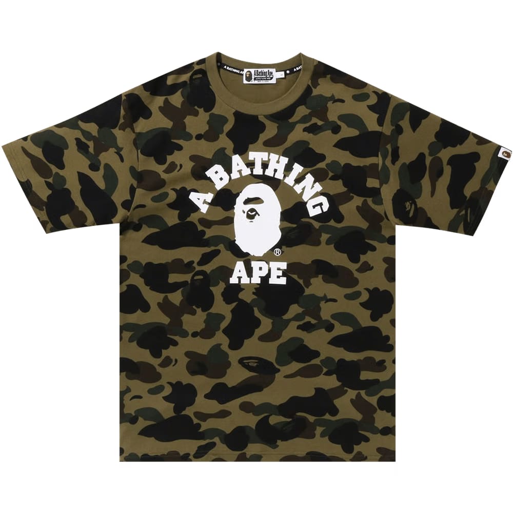BAPE 1st Camo College T-Shirt Green