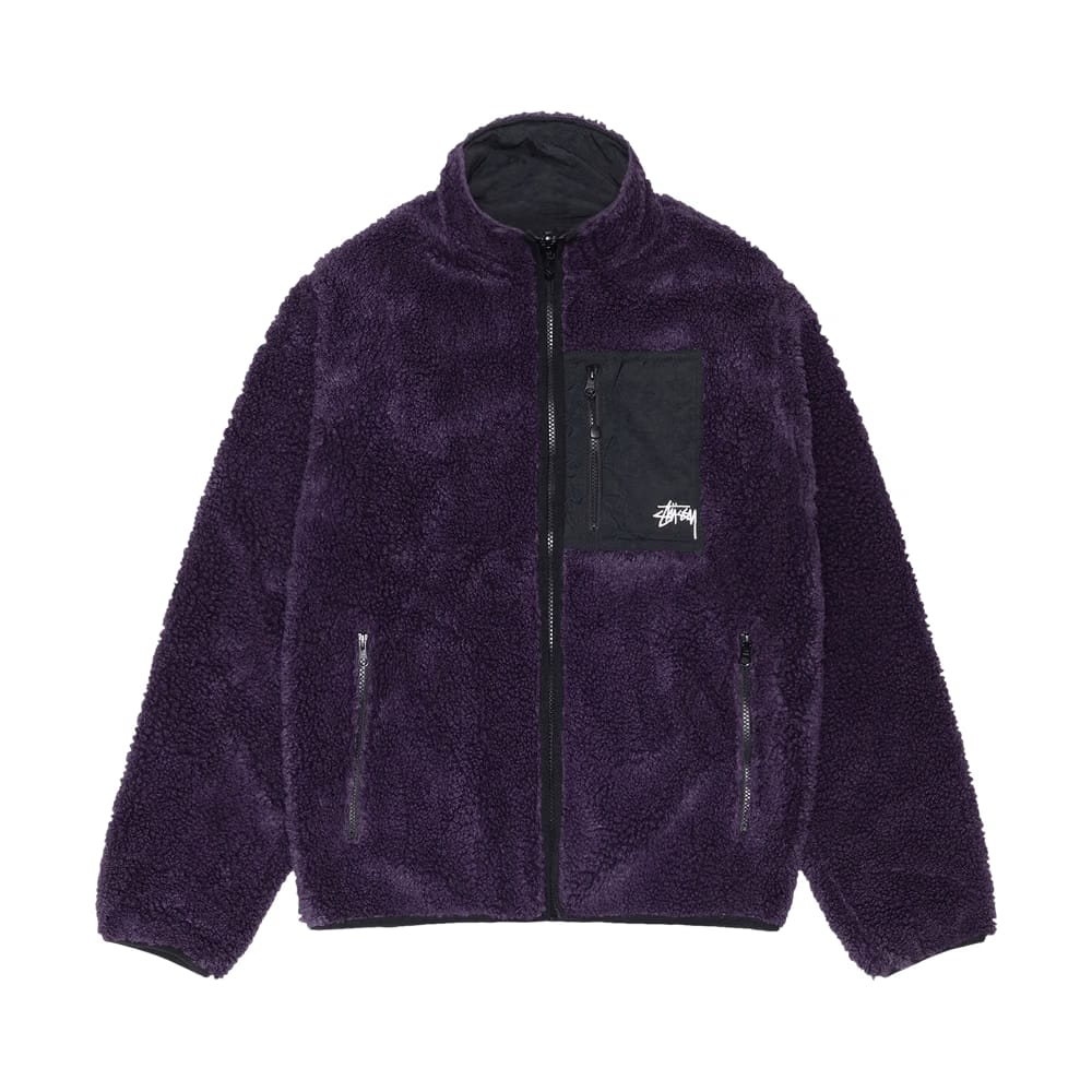 Stussy Sherpa Reversible Jacket Purple