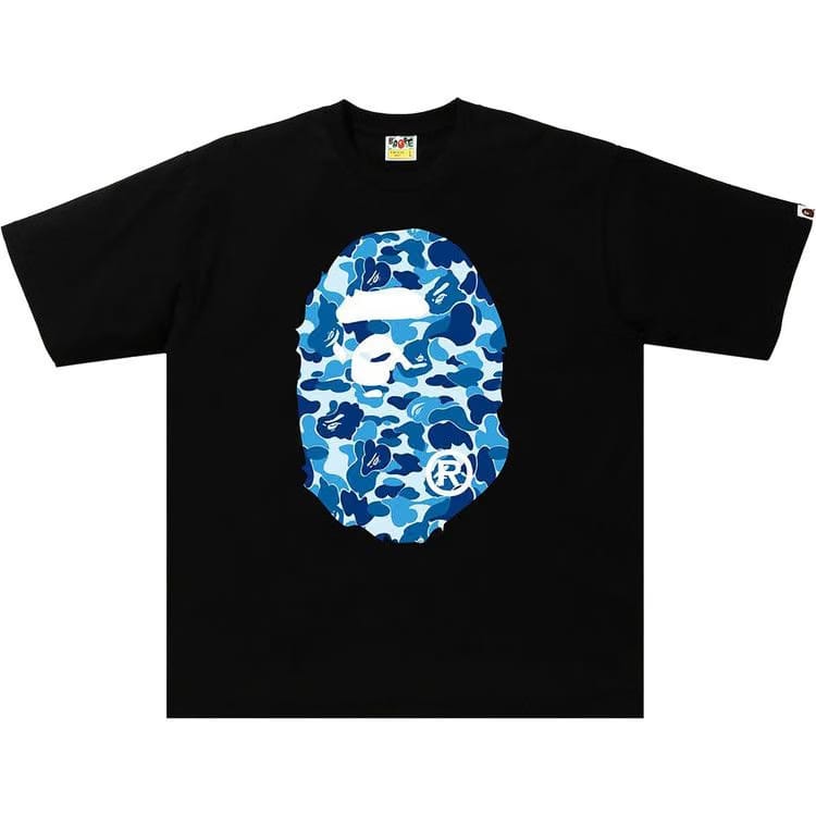 BAPE ABC Camo Big Ape Head RLX T-Shirt Black/Blue