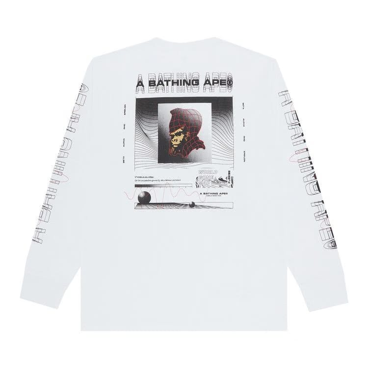 BAPE Graphic #2 Long-Sleeve T-Shirt White