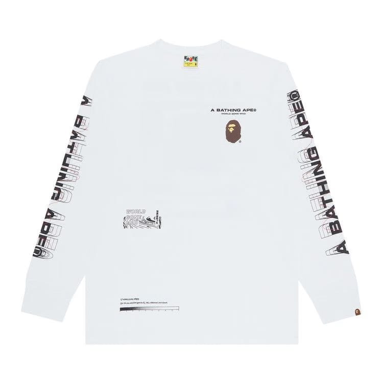 BAPE Graphic #2 Long-Sleeve T-Shirt White
