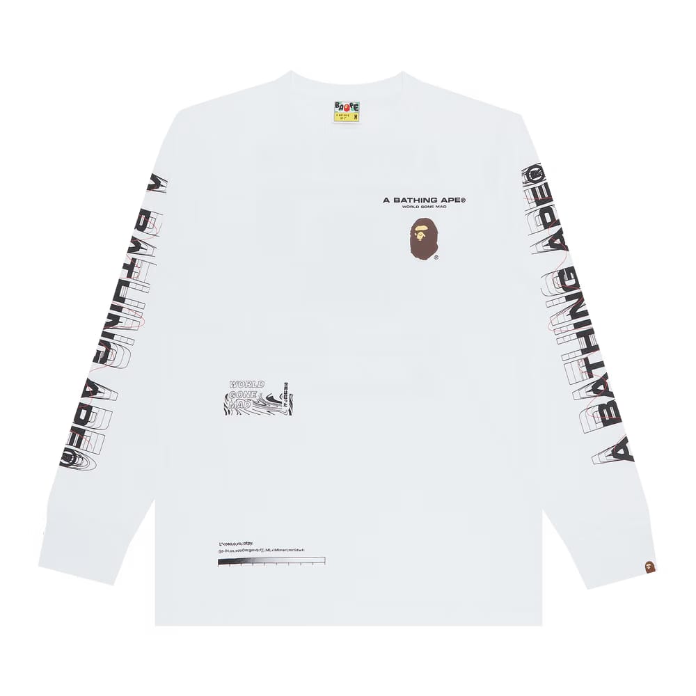 BAPE Graphic #2 Long-Sleeve T-Shirt White