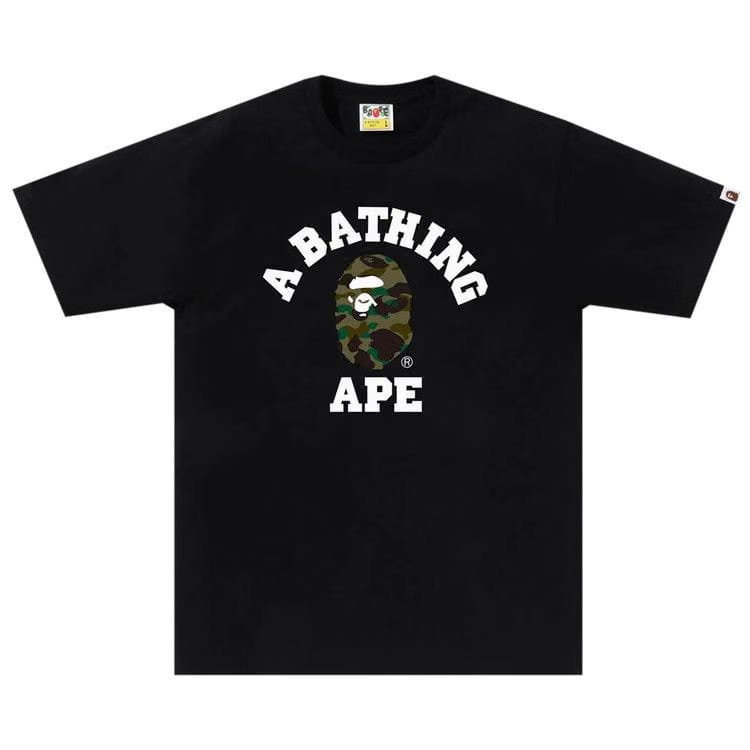 BAPE 1st Camo College T-Shirt Black/Green