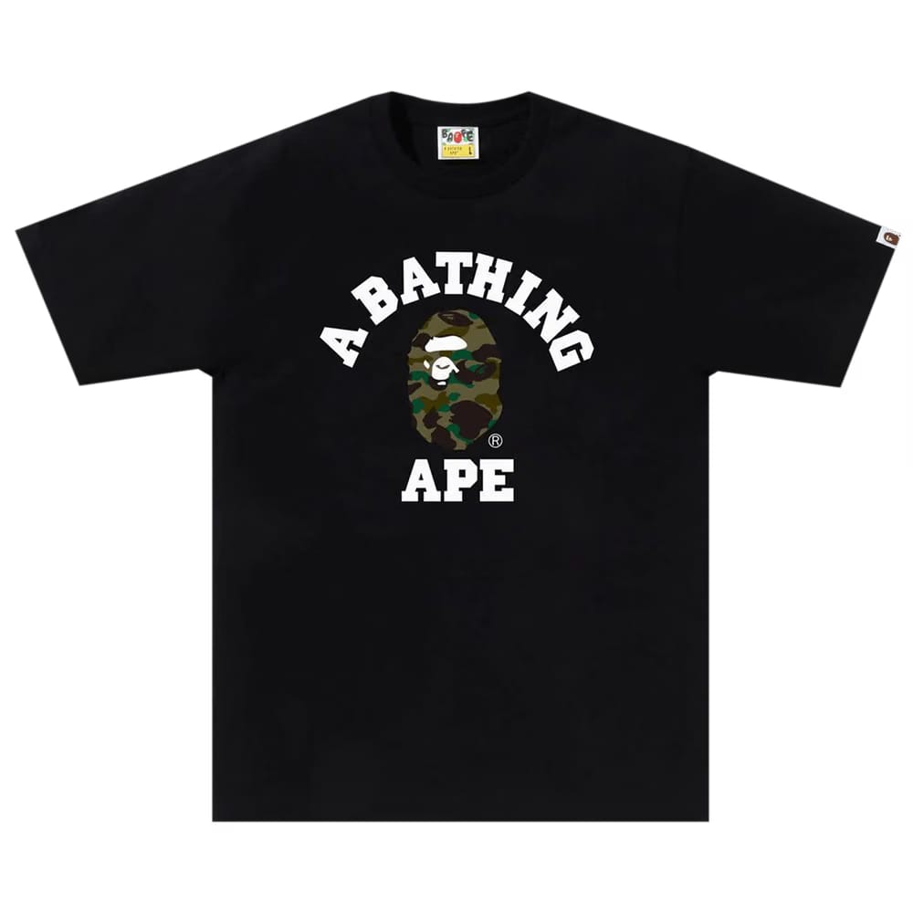 BAPE 1st Camo College T-Shirt Black/Green