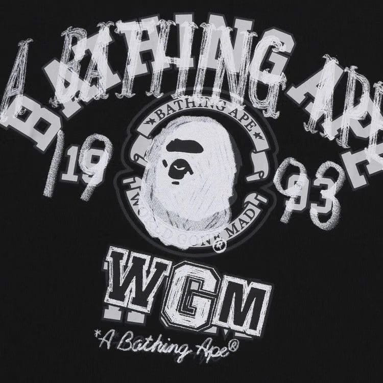 BAPE Layered College Relaxed Fit T-Shirt Black